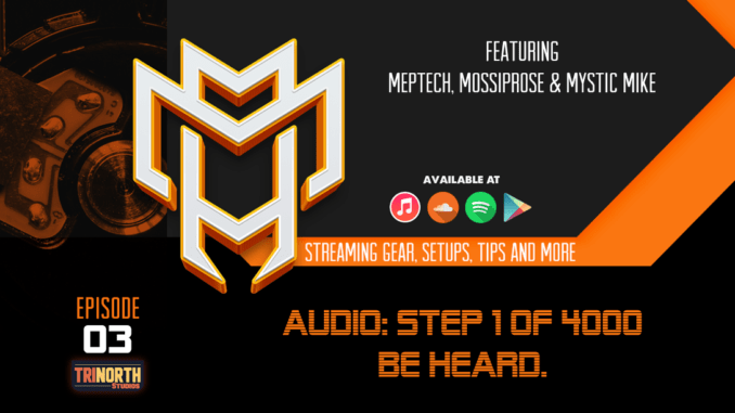 promotional banner for m3 tech talk, episode 3. Audio!